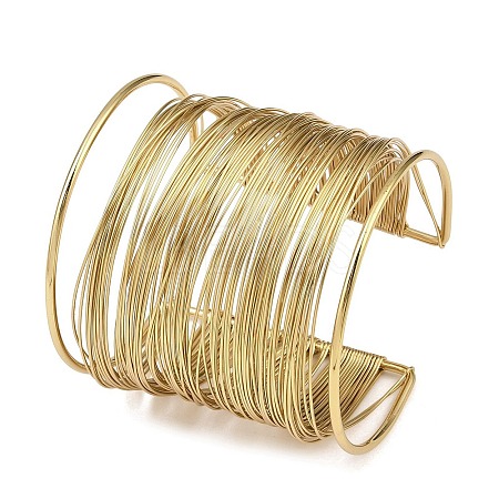 Spring 304 Stainless Steel Open Bangles for Women LS-BJEW-K288-02A-G-1