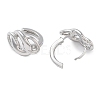 Brass Nuggets Hoop Earrings for Women EJEW-F347-01P-04-2