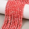 Dyed Synthetic Rhodochrosite Beads Strands GG-CBA0389-A03-4mm-1