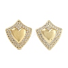 Brass Micro Pave Cubic Zirconia Stud Earrings for Women EJEW-E310-12G-01-1