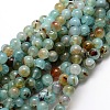 Dyed Natural Agate Round Beads Strands X-G-E321A-10mm-02-1
