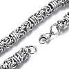 201 Stainless Steel Byzantine Chain Bracelet for Men Women BJEW-S057-93-3