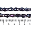Transparent Electroplate Glass Beads Strands EGLA-N013-T6mm-B06-4