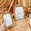 2Pcs 2 Styles Arch Shape Resin & Velvet Photo Frame Necklace Display Stands NDIS-GW0001-01-3