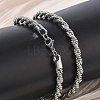 6MM 304 Stainless Steel Rope Chain Necklaces SA-CBA2696-04P-1