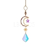 Glass Teardrop/Star Prisms Suncatchers Hanging Ornaments G-PW0004-72A-1