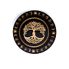 Flat Round Wood Bracelet Display Trays PAAG-PW0009-01B-1