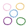 Transparent Acrylic Round Beads Stretch Bracelets for Kids BJEW-JB06505-1