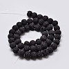 Natural Lava Rock Round Bead Strands G-I124-10mm-10-3