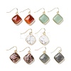 Natural & Synthetic Mixed Stone Dangle Earrings EJEW-J093-M-1