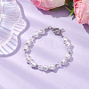 Nuggets Plastic Imitation Pearl & Glass & Synthetic Non-magnetic Hematite Beaded Bracelets for Women BJEW-JB10569-2