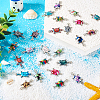  42Pcs 21 Colors Alloy Enamel Connector Charms ENAM-TA0001-78-5