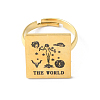 Stainless Steel Tarot Card Adjustable Ring for Women RJEW-WH0001-018G-01-1