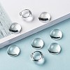 Transparent Half Round Glass Cabochons GGLA-R027-18mm-8
