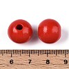 Spray Painted Round Natural Schima Wood Beads WOOD-A018-14mm-07-3