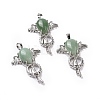 Natural Green Aventurine Teardrop Pendants G-P496-03P-23-1