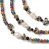 Handmade Lampwork Beaded Necklaces NJEW-L119-02G-2