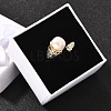 Round Natural Pearl Finger Rings RJEW-P113-22G-3