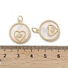 Brass Micro Pave Clear Cubic Zirconia Pendants KK-L208-64G-3