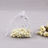 Silver Stamping Butterfly Organza Drawstring Bags PW-WG84661-08-1