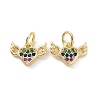 Brass Micro Pave Cubic Zirconia Pendants KK-E068-VF137-2
