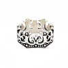 Crown Alloy Finger Ring RJEW-N029-096-1