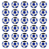 30Pcs Large Hole FootBall/Soccer Ball Alloy Enamel European Beads MPDL-ME0001-06B-1