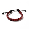 PU Imitation Leather Braided Cord Bracelets for Women BJEW-M290-01F-1