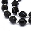 Natural Black Onyx Beads Strands G-O201B-52A-3