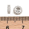Brass Micro Pave Clear Cubic Zirconia Beads CU-CBAF71E-02P-3