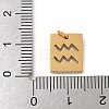 304 Stainless Steel Charms STAS-R001-03G-11-3