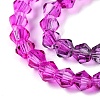Gradient Color Baking Paint Glass Bead Strands X1-DGLA-A039-T4mm-A09-3