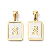 Ion Plating(IP) 304 Stainless Steel Pave Shell Pendants STAS-G327-01G-S-1