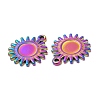 Ion Plating(IP) 304 Stainless Steel Pendant Cabochon Settings STAS-L020-012RC-2