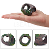 2Pcs 2 Styles Resin Stump Sculpture Display Decorations DJEW-GF0001-86-6