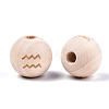 Unfinished Natural Wood European Beads WOOD-S045-142A-09-2