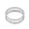 Non-Tarnish 304 Stainless Steel Chain Shape Finger Ring RJEW-C084-01A-P-2