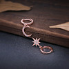 Real Rose Gold Plated EJEW-AA00270-16RG-7