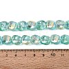 Electroplate Transparent Glass Beads Strands EGLA-N057-02A-02-4
