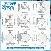 64Pcs 8 Styles 304 Stainless Steel Cabochon Connector Settings STAS-HY0001-86P-2