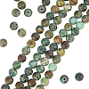 2 Strands Frosted Natural African Turquoise(Jasper) Round Beads Strands G-PA0001-33-7