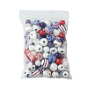 75Pcs 12 Styles Independence Day Theme Wood European Beads WOOD-FS0001-22-6