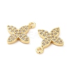 Brass Micro Pave Cubic Zirconia Charms KK-F855-13G-2