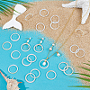 60Pcs Natural Freshwater Shell Linking Rings SHEL-NB0001-68-4