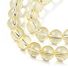 Baking Paint Transparent Glass Beads Strands DGLA-N006-8mm-03-3