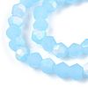Imitation Jade Bicone Frosted Glass Bead Strands EGLA-A039-J2mm-MB03-2