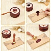 Brass Wax Seal Stamp with Rosewood Handle AJEW-WH0412-0281-3