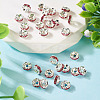 30Pcs 2 Colors Brass Rhinestone Spacer Beads RB-TA0001-29G-3
