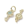 Real 18K Gold Plated Brass Micro Pave Cubic Zirconia Pendants KK-L209-068G-01-2