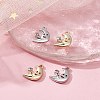 4Pcs 2 Colors Rack Plating Alloy Rhinestone Pendants FIND-YW0003-60-5